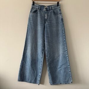 Madewell Superwide-Leg Jeans Womens 28 Denim Light Wash Baggy Boho Skater 90s